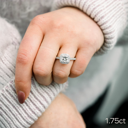 Marquise Cut Cluster Styled Lab Grown Diamond Engagement Ring