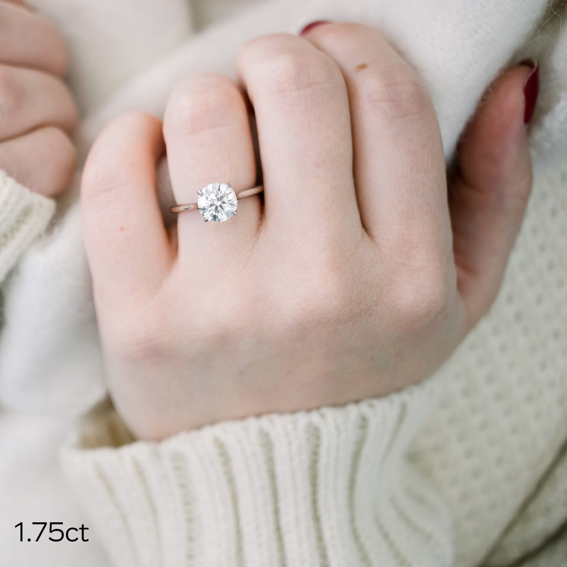 Marquise Cut Cluster Styled Lab Grown Diamond Engagement Ring