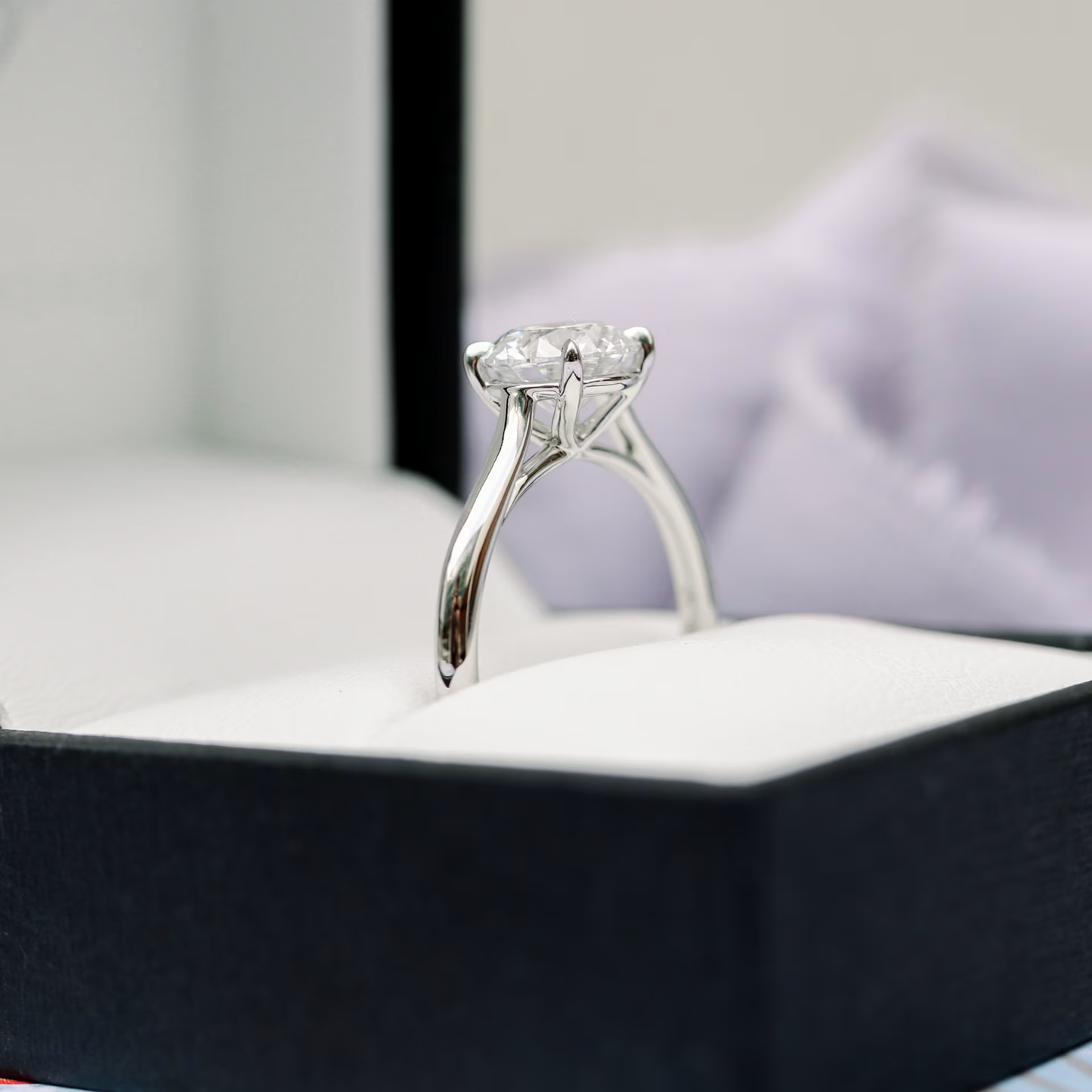 Marquise Cut Cluster Styled Lab Grown Diamond Engagement Ring