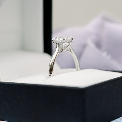 Marquise Cut Cluster Styled Lab Grown Diamond Engagement Ring