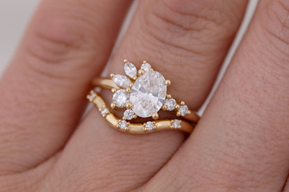 2 CT Round Three Stones Lab Grown Diamond Engagement Ring