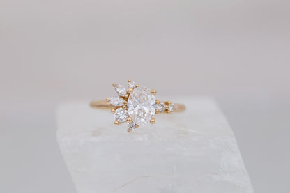 2 CT Round Three Stones Lab Grown Diamond Engagement Ring