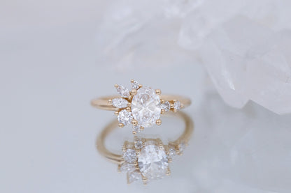 2 CT Round Three Stones Lab Grown Diamond Engagement Ring