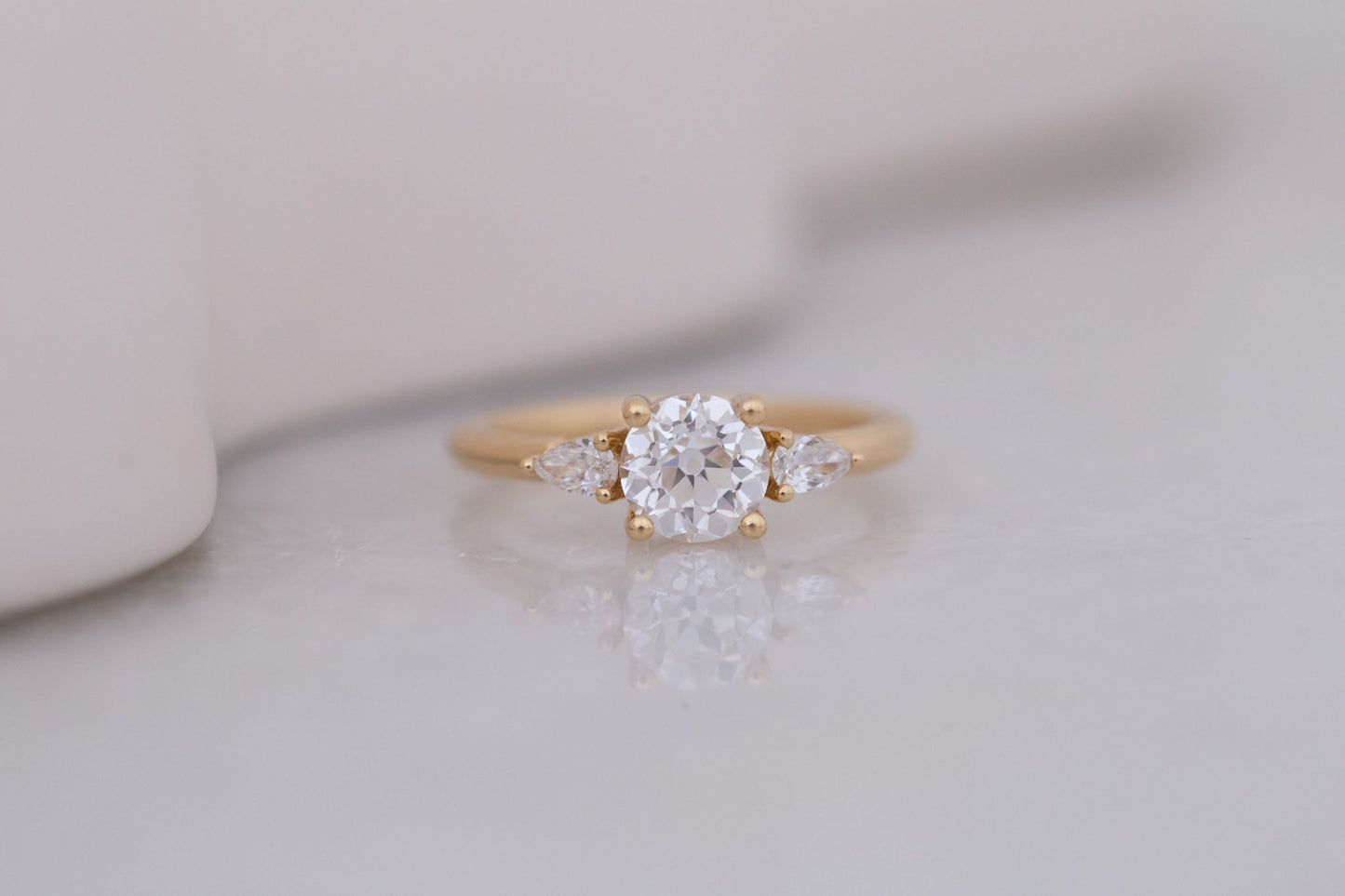 2 CT Round Three Stones Lab Grown Diamond Engagement Ring
