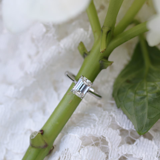 Marquise Cut Cluster Styled Lab Grown Diamond Engagement Ring