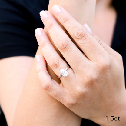 Marquise Cut Cluster Styled Lab Grown Diamond Engagement Ring
