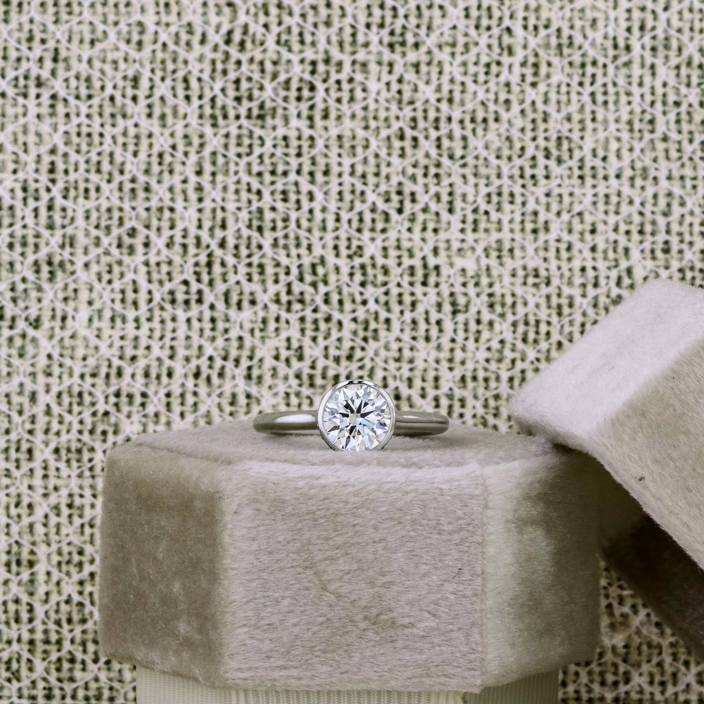 Marquise Cut Cluster Styled Lab Grown Diamond Engagement Ring