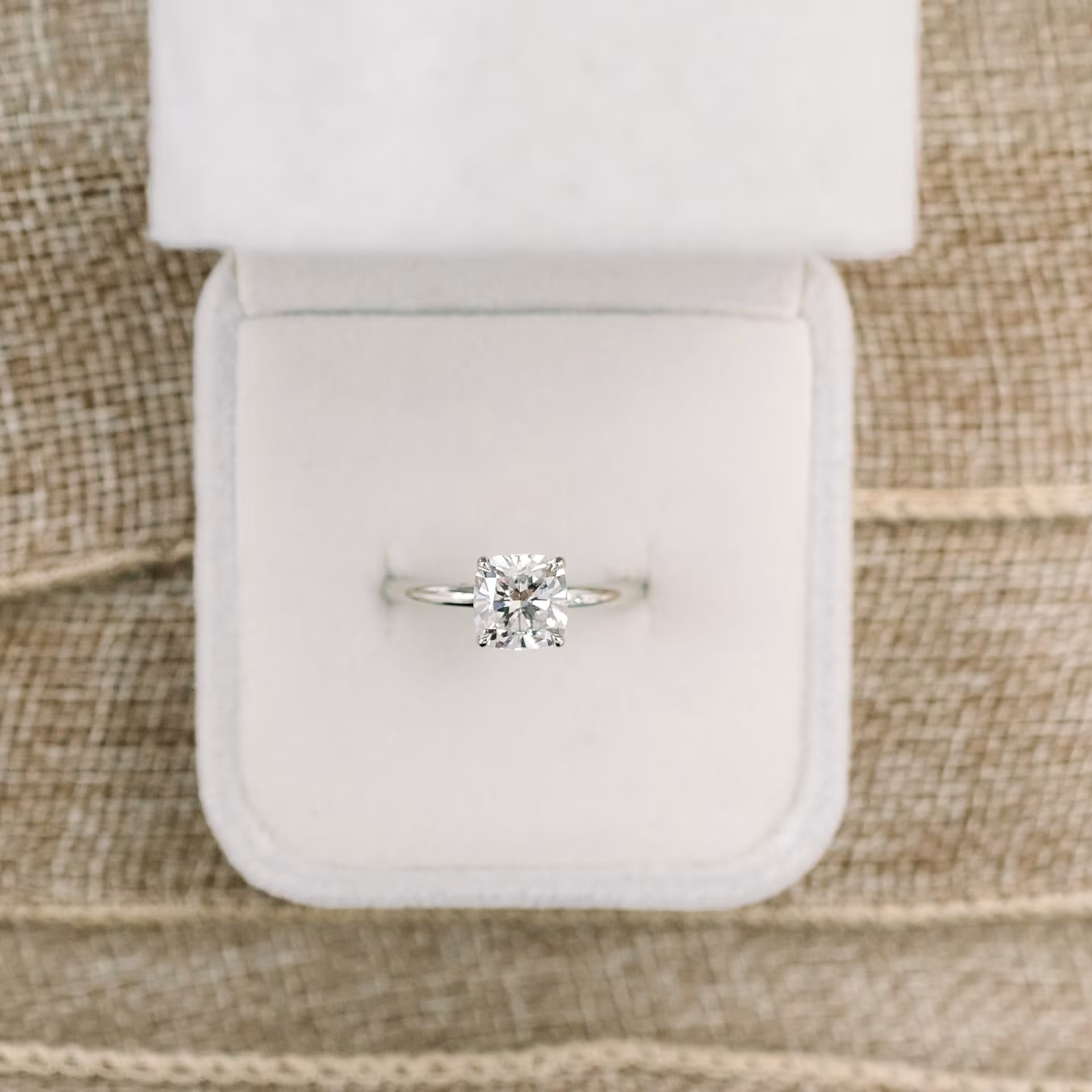 Marquise Cut Cluster Styled Lab Grown Diamond Engagement Ring