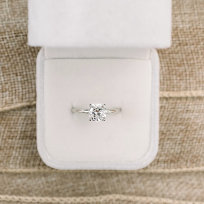 Marquise Cut Cluster Styled Lab Grown Diamond Engagement Ring
