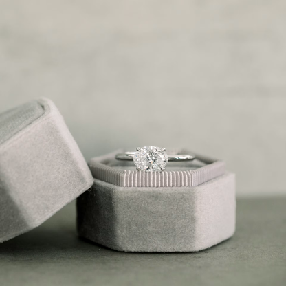 Marquise Cut Cluster Styled Lab Grown Diamond Engagement Ring
