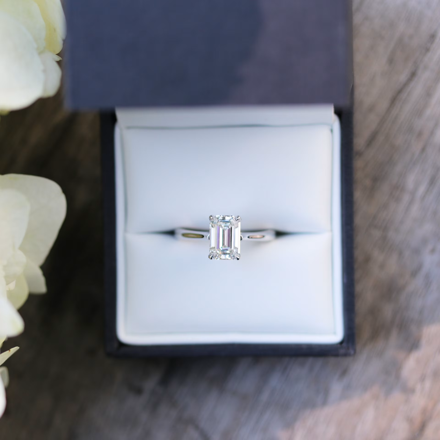 Marquise Cut Cluster Styled Lab Grown Diamond Engagement Ring