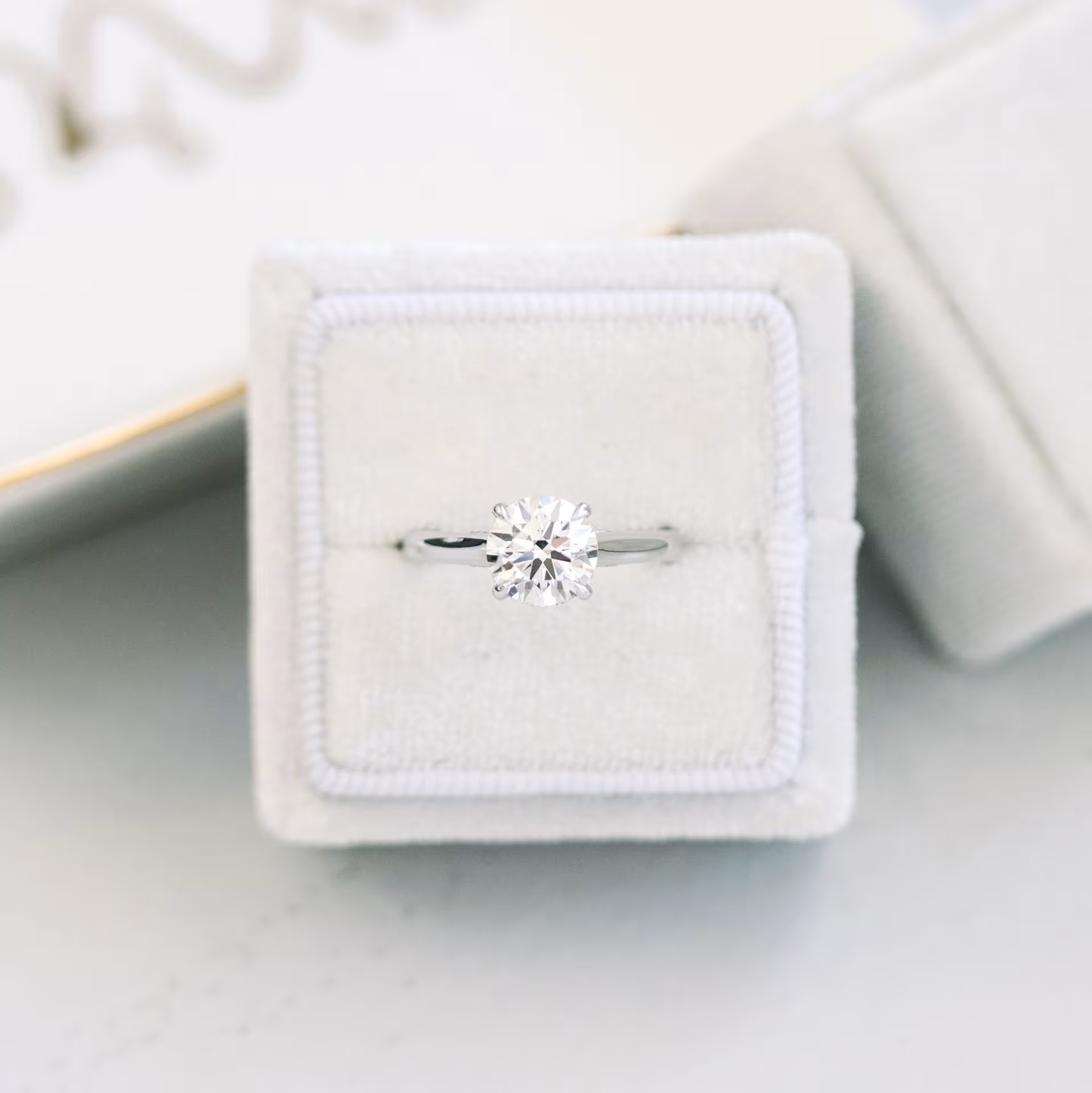 Marquise Cut Cluster Styled Lab Grown Diamond Engagement Ring
