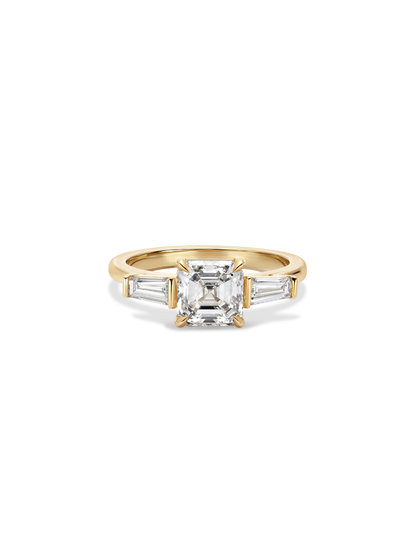 2 CT Round Three Stones Lab Grown Diamond Engagement Ring