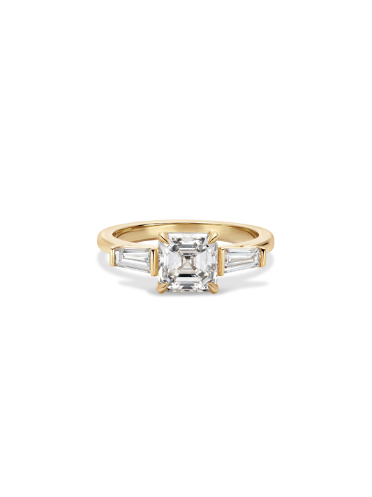 2 CT Round Three Stones Lab Grown Diamond Engagement Ring