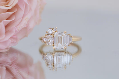 2 CT Round Three Stones Lab Grown Diamond Engagement Ring
