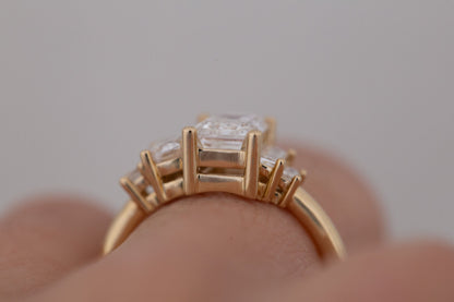 2 CT Round Three Stones Lab Grown Diamond Engagement Ring