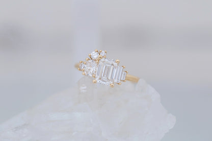 2 CT Round Three Stones Lab Grown Diamond Engagement Ring