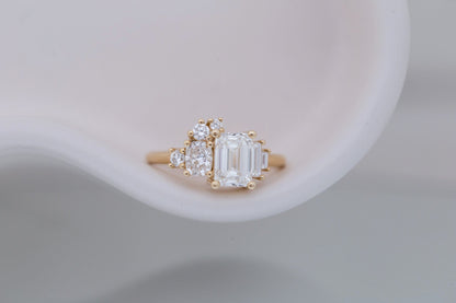 2 CT Round Three Stones Lab Grown Diamond Engagement Ring