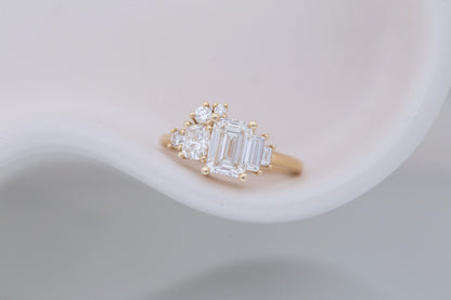 2 CT Round Three Stones Lab Grown Diamond Engagement Ring