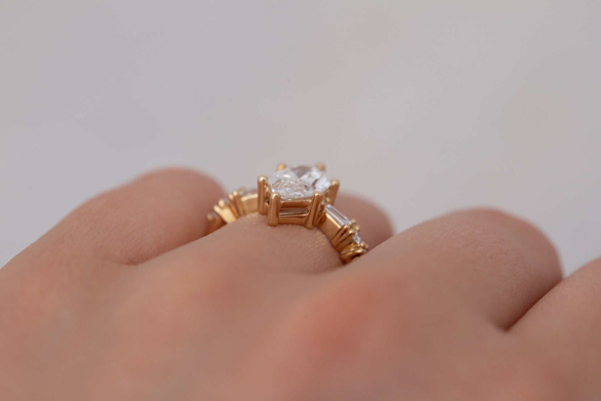 2 CT Round Three Stones Lab Grown Diamond Engagement Ring