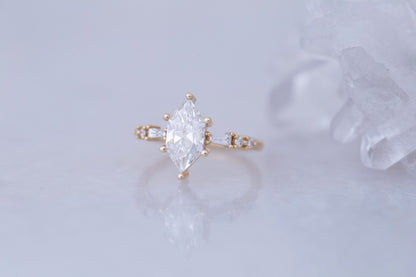 2 CT Round Three Stones Lab Grown Diamond Engagement Ring