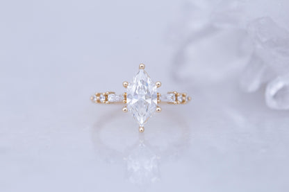 2 CT Round Three Stones Lab Grown Diamond Engagement Ring