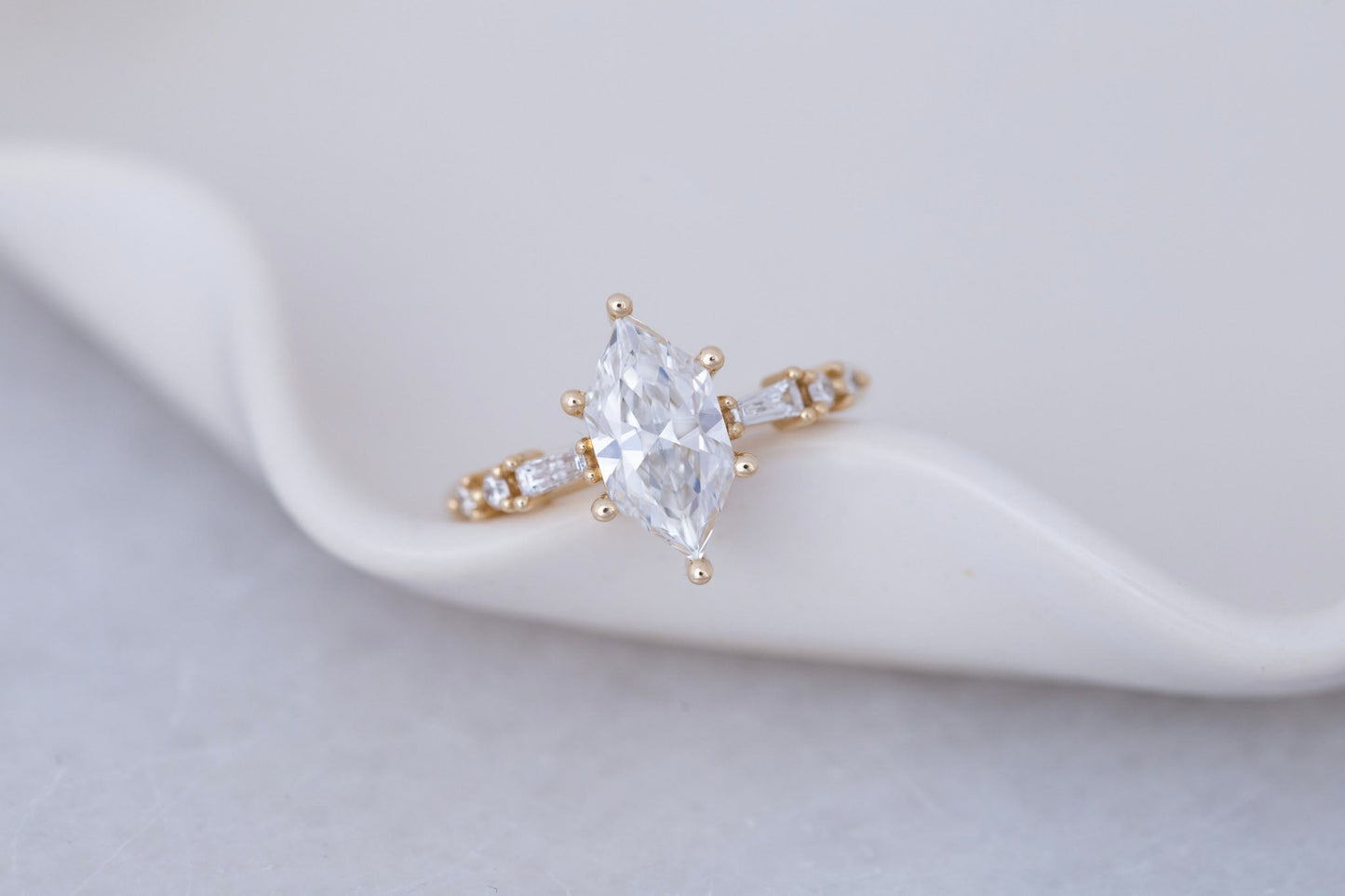 2 CT Round Three Stones Lab Grown Diamond Engagement Ring