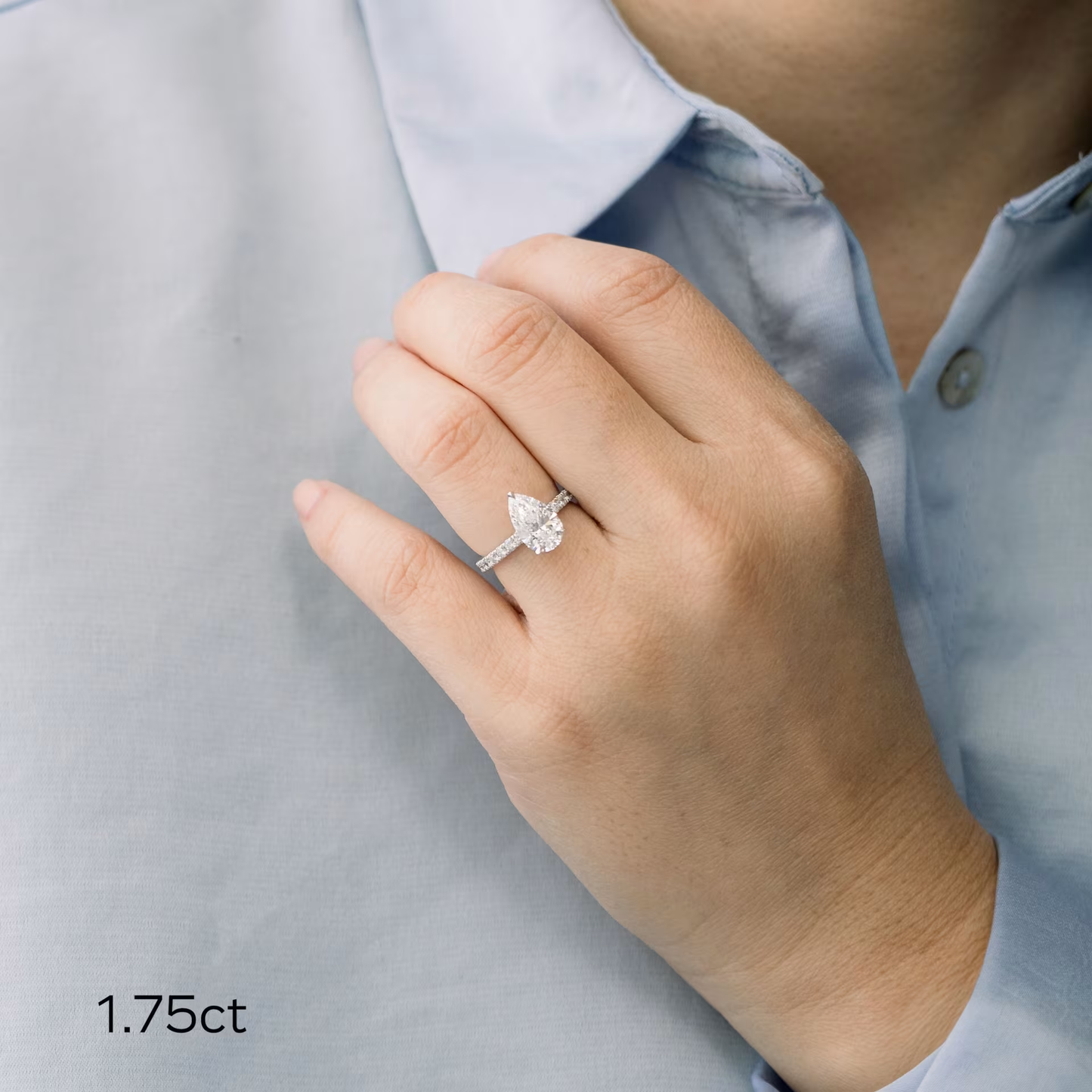 Marquise Cut Cluster Styled Lab Grown Diamond Engagement Ring