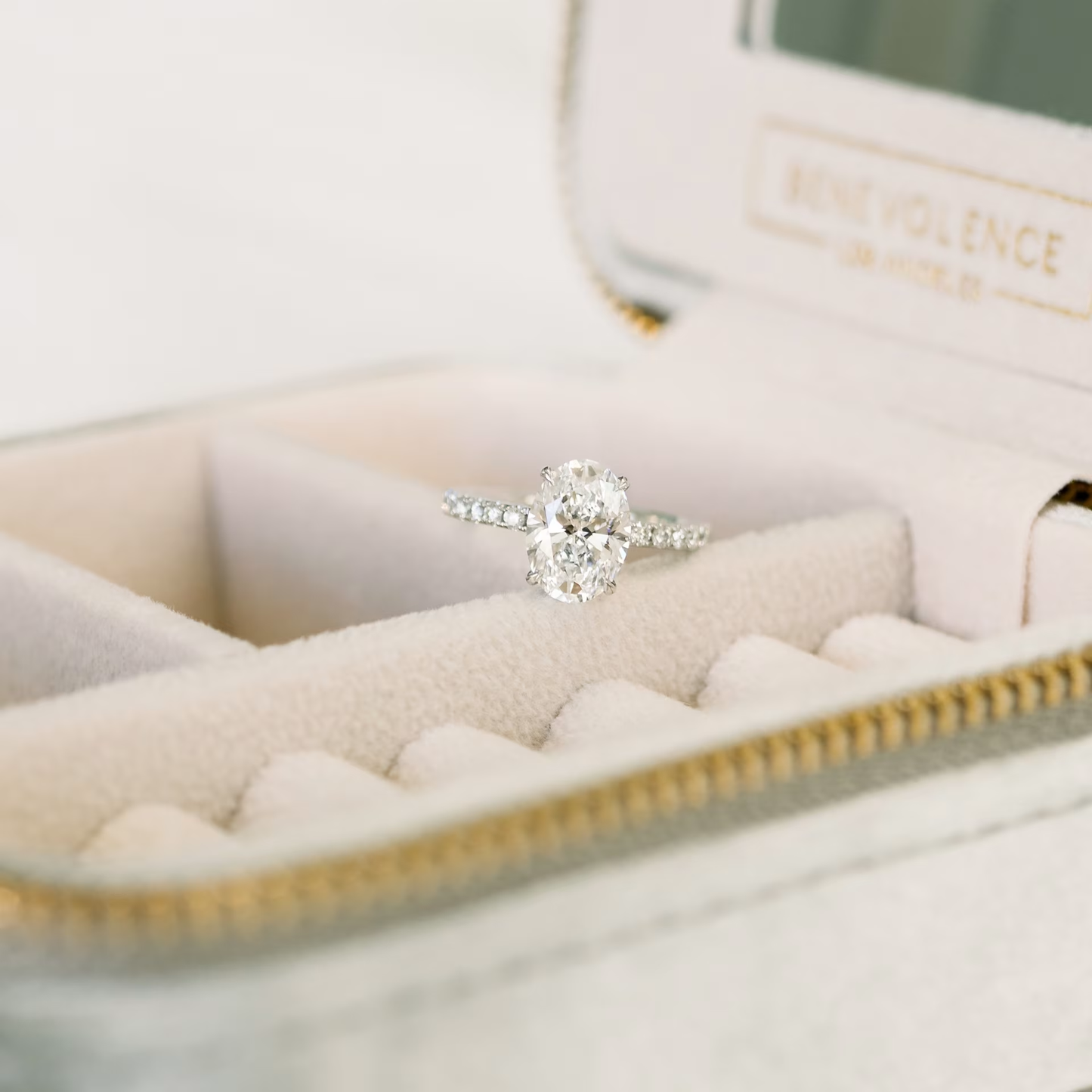 Marquise Cut Cluster Styled Lab Grown Diamond Engagement Ring