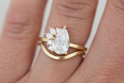 2 CT Round Three Stones Lab Grown Diamond Engagement Ring