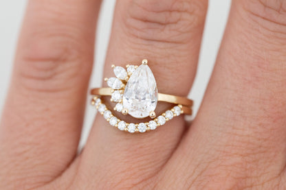 2 CT Round Three Stones Lab Grown Diamond Engagement Ring