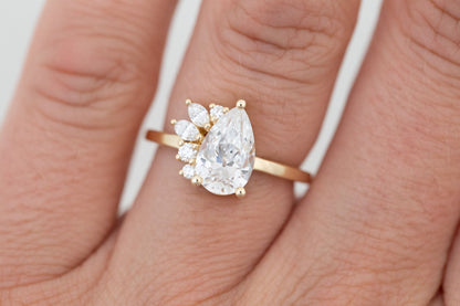 2 CT Round Three Stones Lab Grown Diamond Engagement Ring
