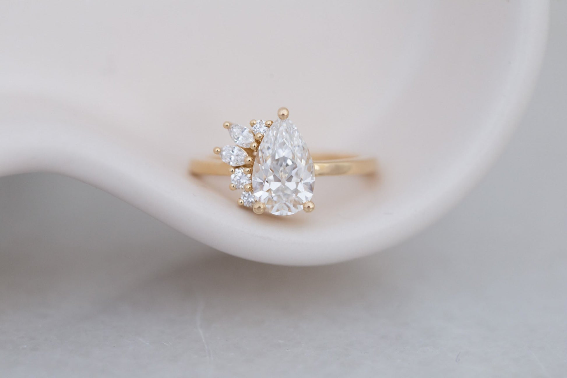 2 CT Round Three Stones Lab Grown Diamond Engagement Ring