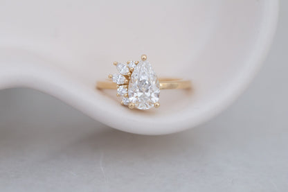 2 CT Round Three Stones Lab Grown Diamond Engagement Ring