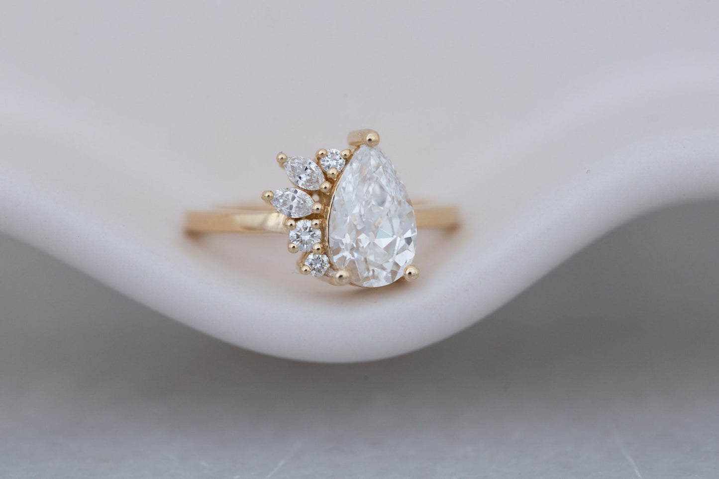 2 CT Round Three Stones Lab Grown Diamond Engagement Ring