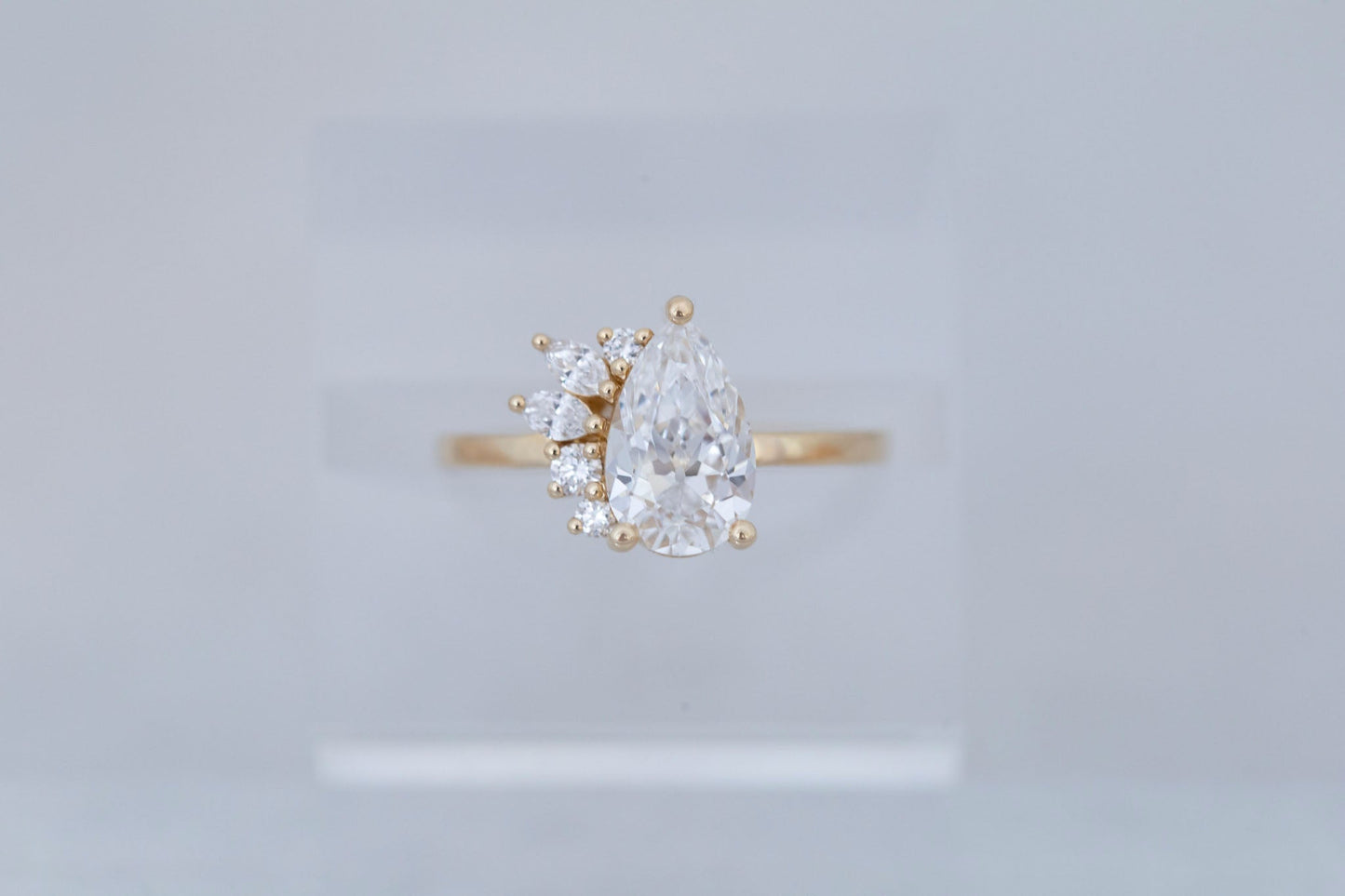 2 CT Round Three Stones Lab Grown Diamond Engagement Ring