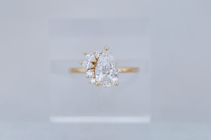 2 CT Round Three Stones Lab Grown Diamond Engagement Ring