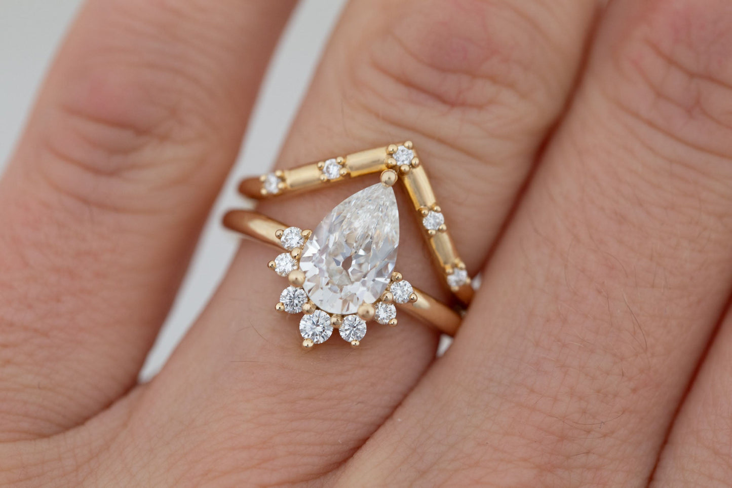 2 CT Round Three Stones Lab Grown Diamond Engagement Ring