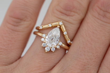 2 CT Round Three Stones Lab Grown Diamond Engagement Ring