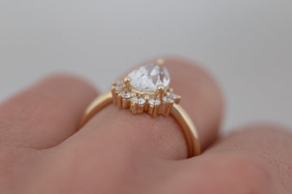 2 CT Round Three Stones Lab Grown Diamond Engagement Ring