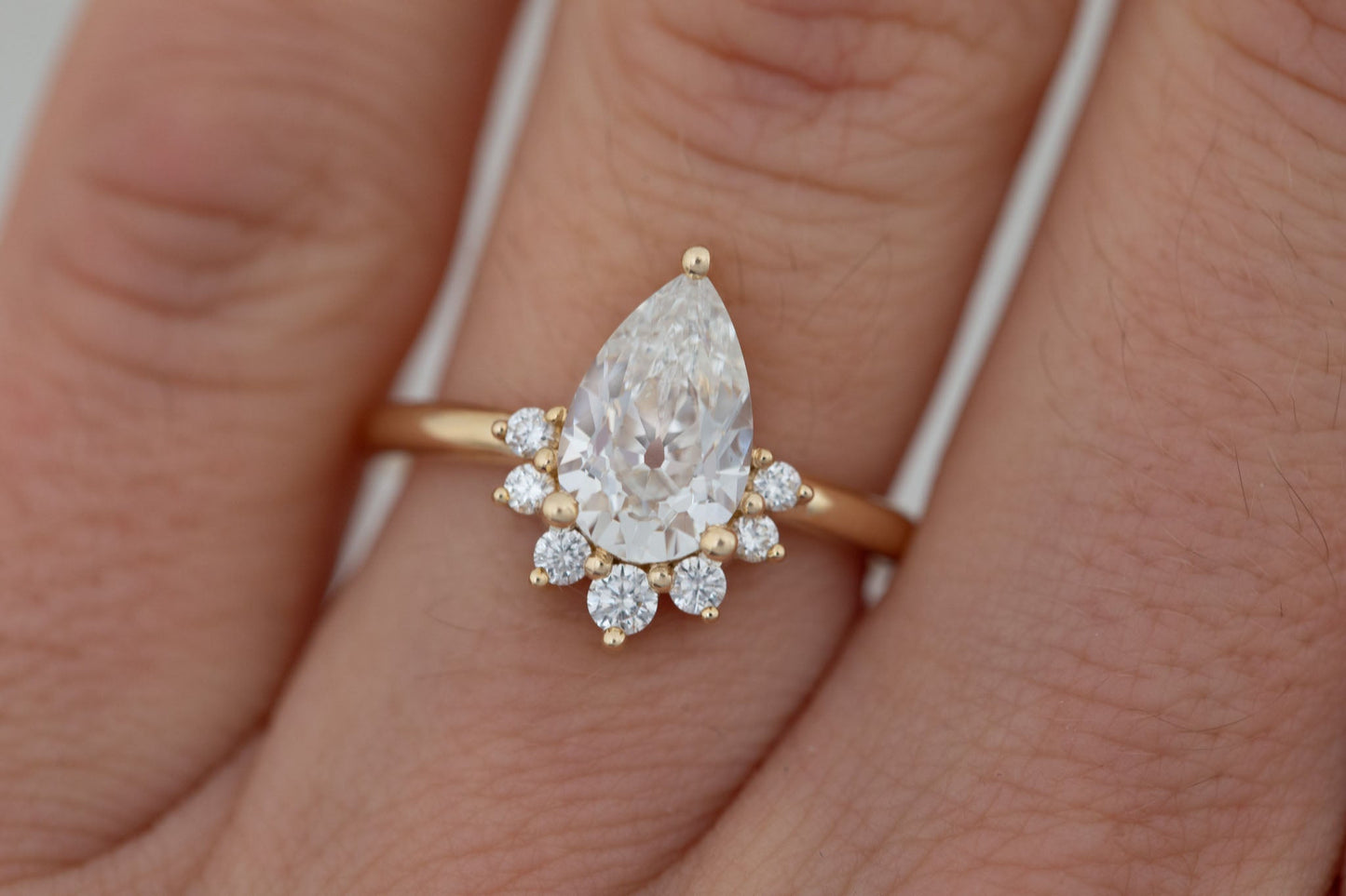 2 CT Round Three Stones Lab Grown Diamond Engagement Ring
