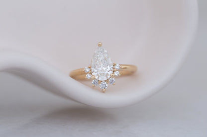 2 CT Round Three Stones Lab Grown Diamond Engagement Ring