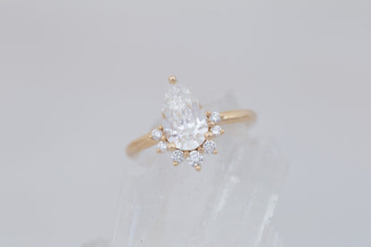 2 CT Round Three Stones Lab Grown Diamond Engagement Ring