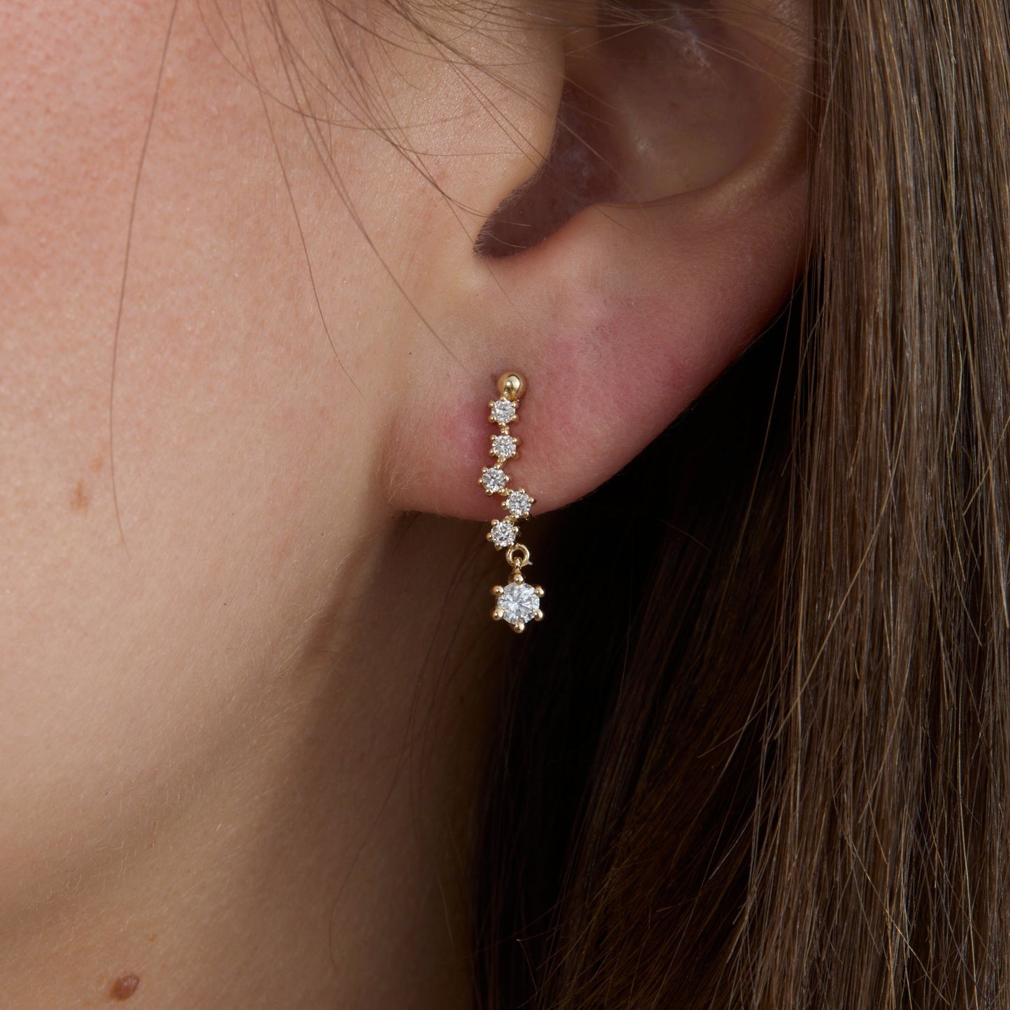 1.0 CT Round Bezel Solitaire Lab Grown Diamond Earrings
