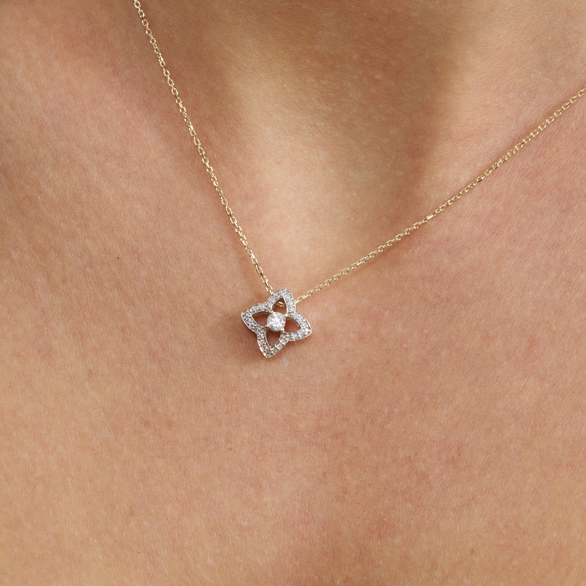 1.0 CT Round Bezel Solitaire Lab Grown Diamond Necklace