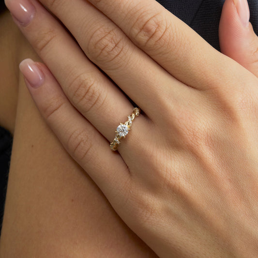 2 CT Round Three Stones Lab Grown Diamond Engagement Ring