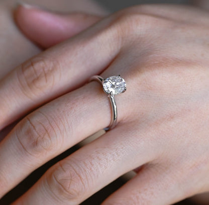 Stunning 3.0 CT Oval Moissanite Engagement Ring with Hidden Halo Design 10