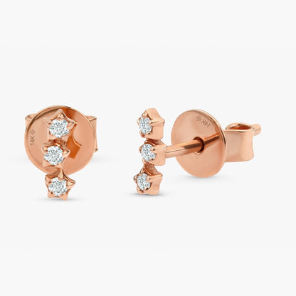 1.0 CT Round Bezel Solitaire Lab Grown Diamond Earrings