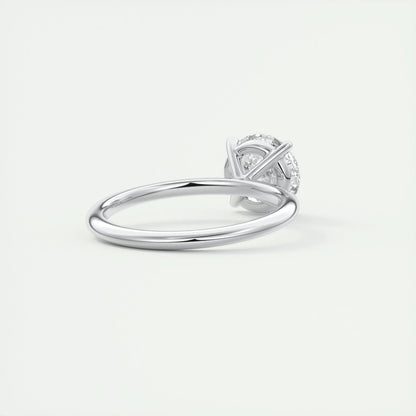 2.0 CT Round Cut Solitaire Moissanite Engagement Ring 3