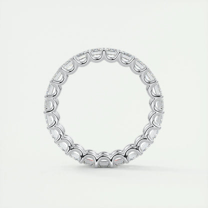 4.60 Emerald Cut Full Eternity Moissanite Bridal Wedding Band 5